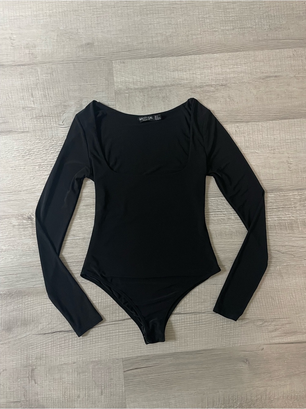 Nasty Gal black long sleeve bodysuit
